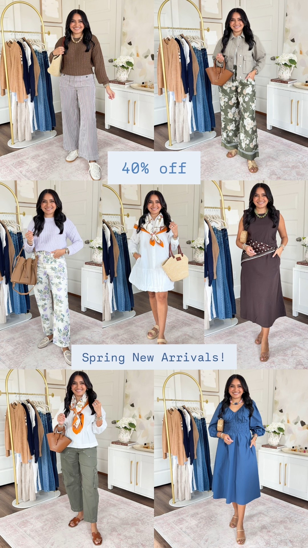 Spring Try On!
For reference: I’m 5’0, 32b bra size, and 2/26 in bottoms, pear shaped. 
*Everything I share is unaltered! TTS means true to size. Between size 5-6.5 in shoes

Olive green jacket size xs petite TTS
White sweater size xs petite TTS
Green floral pants size x petite TTS
Sandals size 5.5 TTS

White button down dress size xs petite TTS
Sandals size 5 TTS


Brown cocoa sweater size xs petite tTS
Brown cocoa striper 2 petite TTS
Sneakers size 6 TTS
White button down size xs petite TTS
Green cargo pants size 2 petite TTS
Brown sandals size 5.5 TTS

Brown java dress size xs petite TTS
Clear heels size 5 TTS

Purple violet size xxs regular TTS
Floral jeans size 26 petite TTS
Loafers size 5 TTS

Blue lakeside night dress size xs petite TTS
Tan heels size 5 TTS

#LTKootd #LTKSaleAlert #LTKPetite