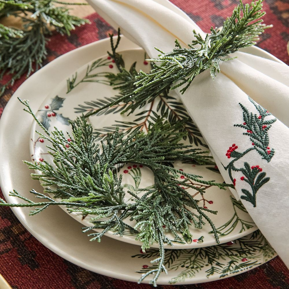 Tannenbaum Botanical Napkin Ring Sets | West Elm (US)