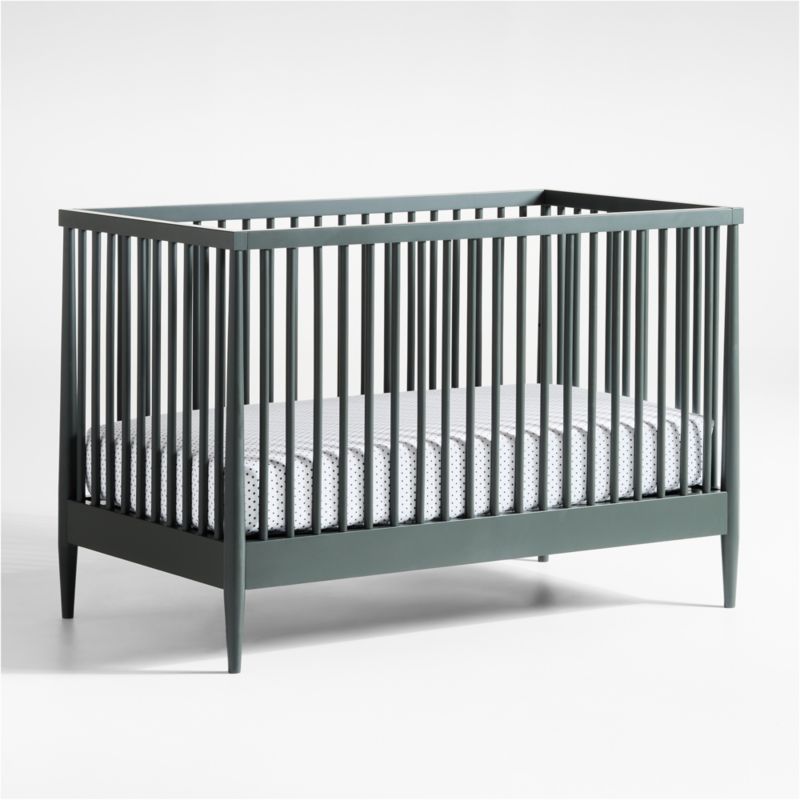 Hampshire Olive Green Wood Convertible Baby Crib + Reviews | Crate & Kids | Crate & Barrel