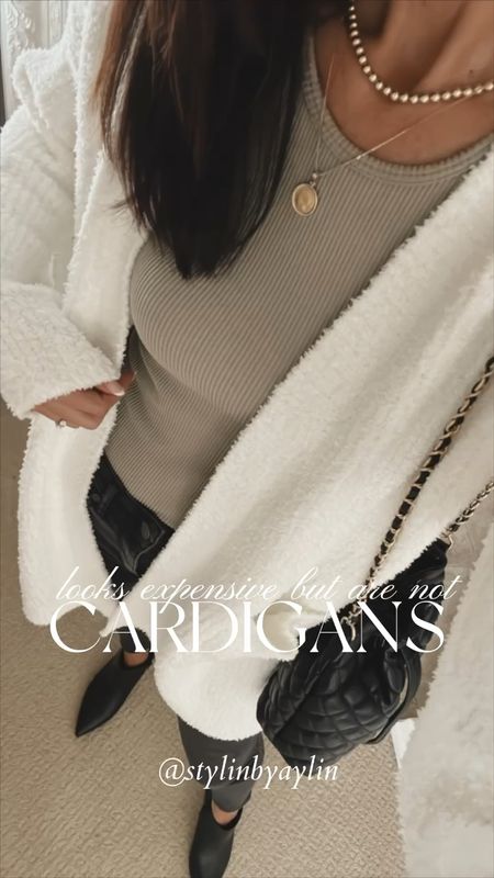 These cardigans look expensive but are not! They are under $30 and so cozy, I'm just shy of 5-7" and wearing the size small, run naturally oversized.

#StylinbyAylin 

#LTKstyletip #LTKSeasonal #LTKfindsunder100