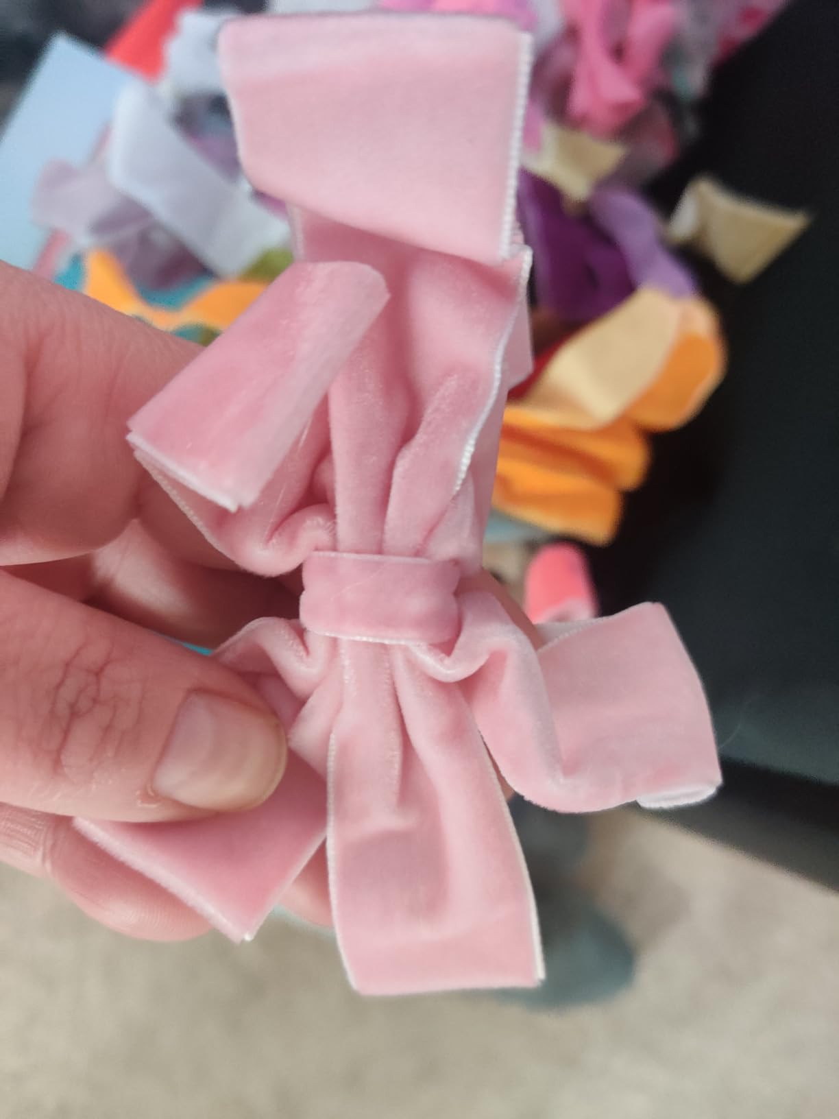 18 Pcs Velvet Hair Bows Bulk Multicolor Ribbon Clips with Long Tails Hair Accessories Velvet Ribb... | Amazon (US)