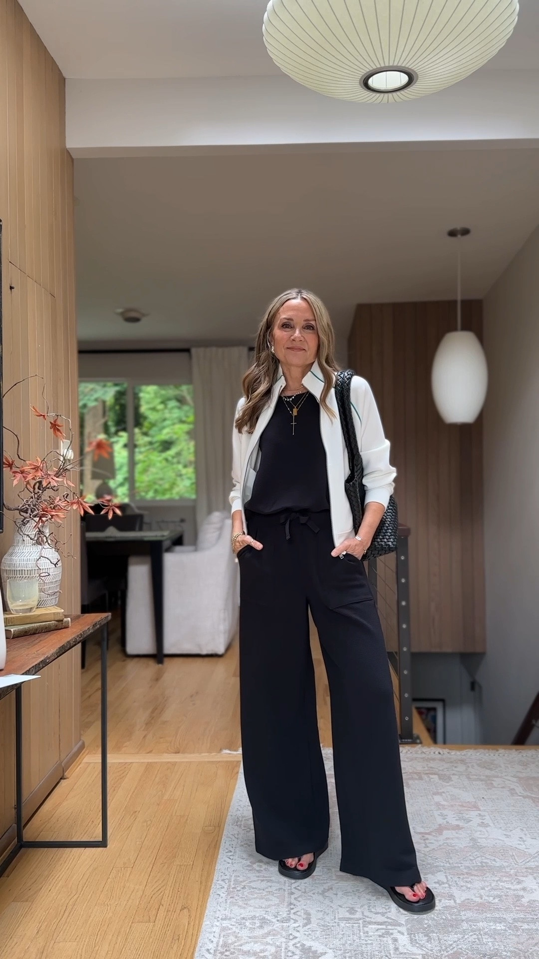 I didn’t do a very good job of showing the opening in the back of this jumpsuit, but it’s a total game changer for convenience! No more getting totally undressed to do your business!😅

The @Spanx French rib fabric is absolutely FANTASTIC, so polished looking while being incredibly comfortable and easy care. Paired with this sporty AirEssentials track jacket, which I love! Wearing small in both. Code LSWXSPANX on first time orders.

#LTKOver40 #LTKTravel #LTKootd