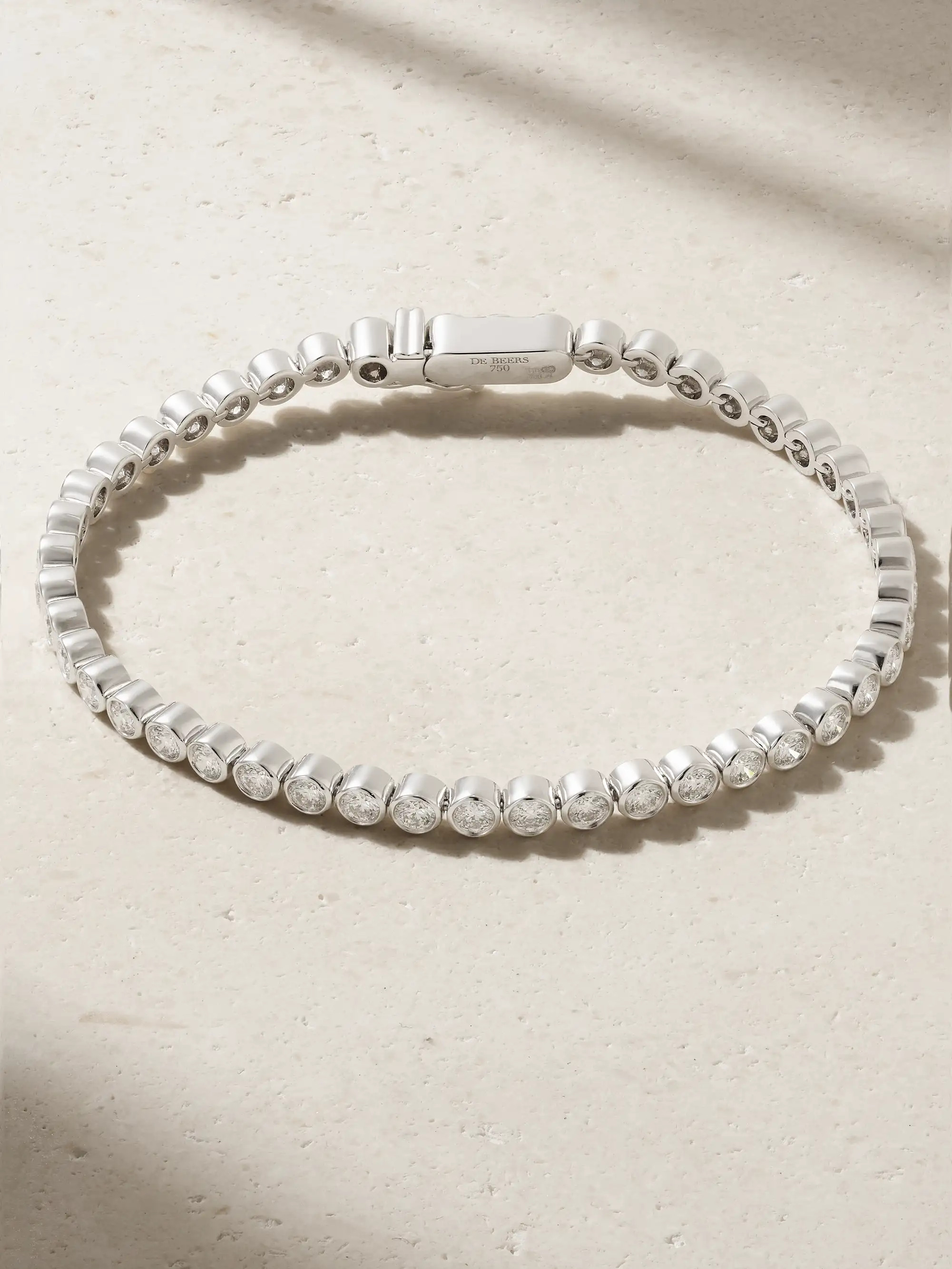 DE BEERS Diamond Lines DB Classic Eternity 18-karat white gold diamond bracelet | NET-A-PORTER (UK & EU)