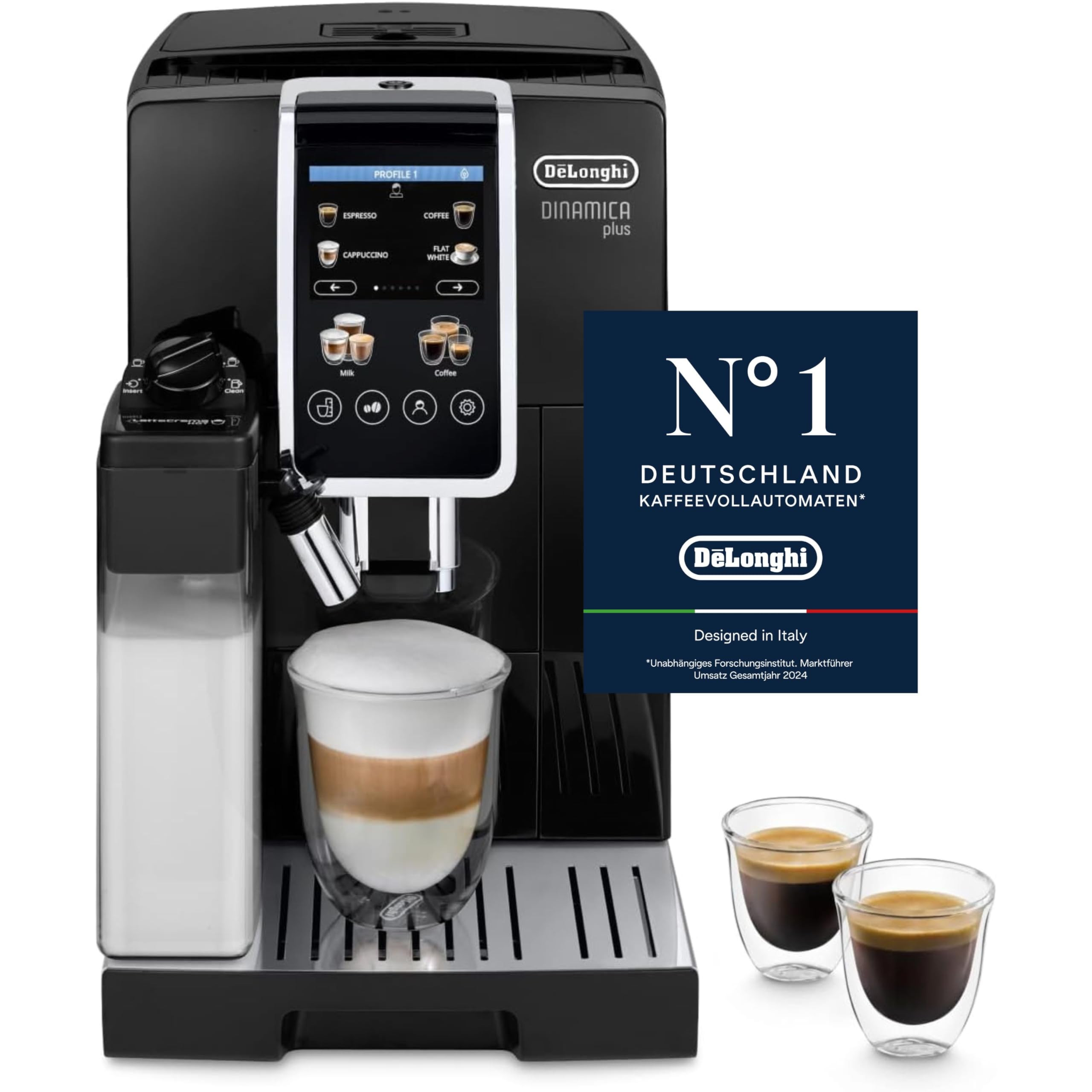 De'Longhi Dinamica Plus ECAM382.70.B, Kaffeevollautomat für Kaffeebohnen, Cappuccino-Maschine mi... | Amazon (DE)