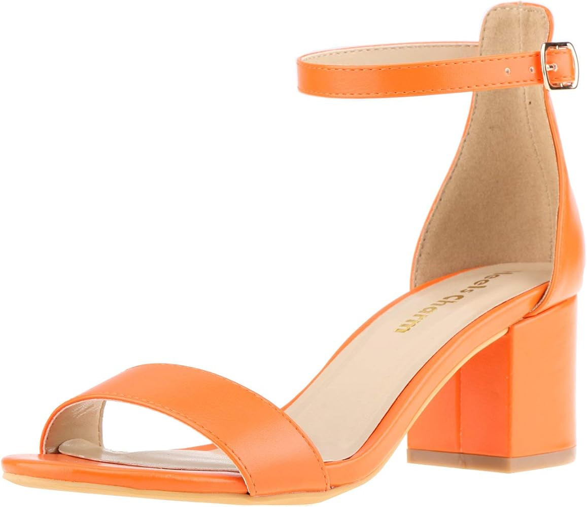 Women's Strappy Chunky Block Low Heeled Sandals 2 Inches Open Toe Ankle Strap High Heel Dress San... | Amazon (US)