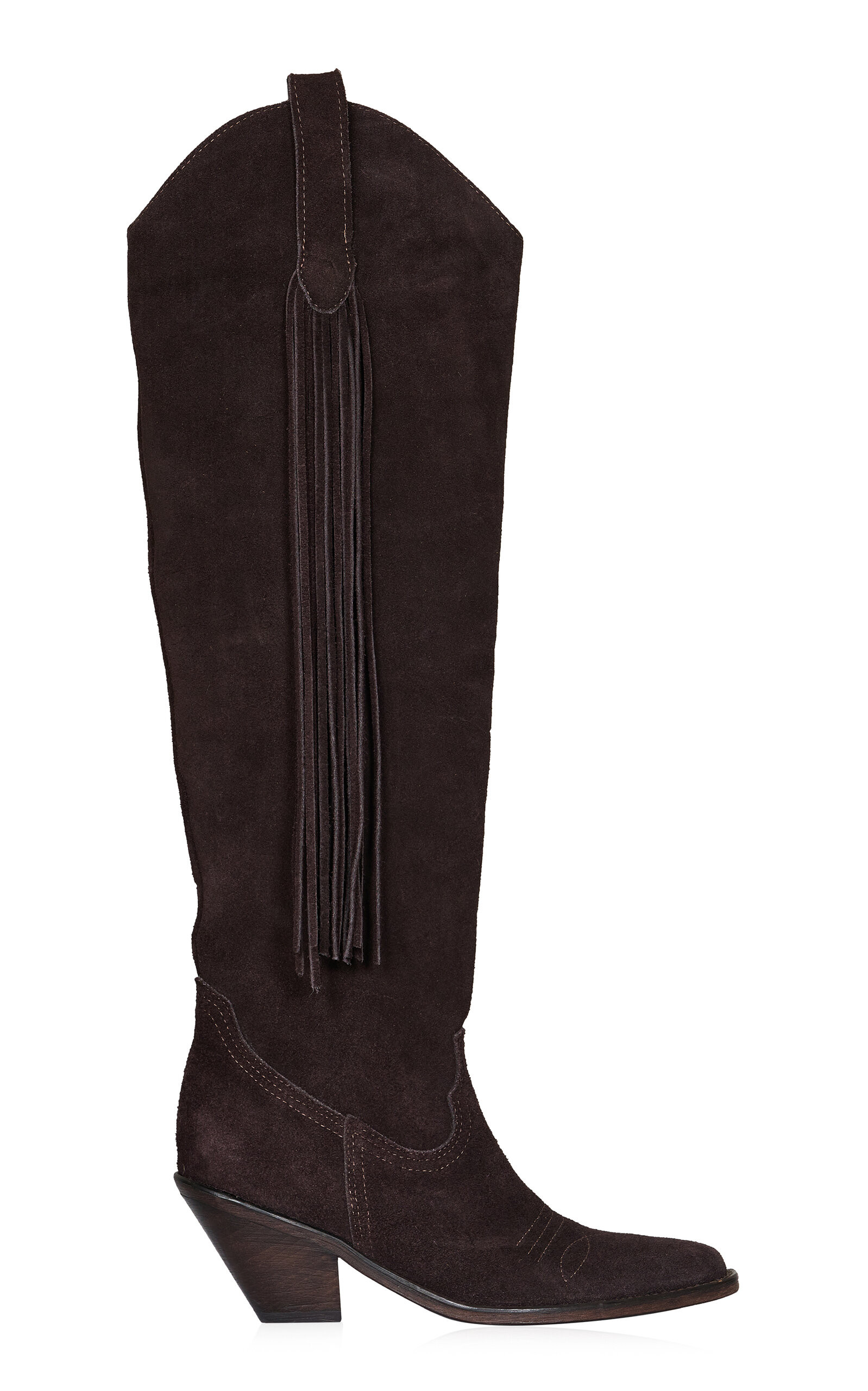 Montrose Fringed Suede Knee Boots | Moda Operandi (Global)