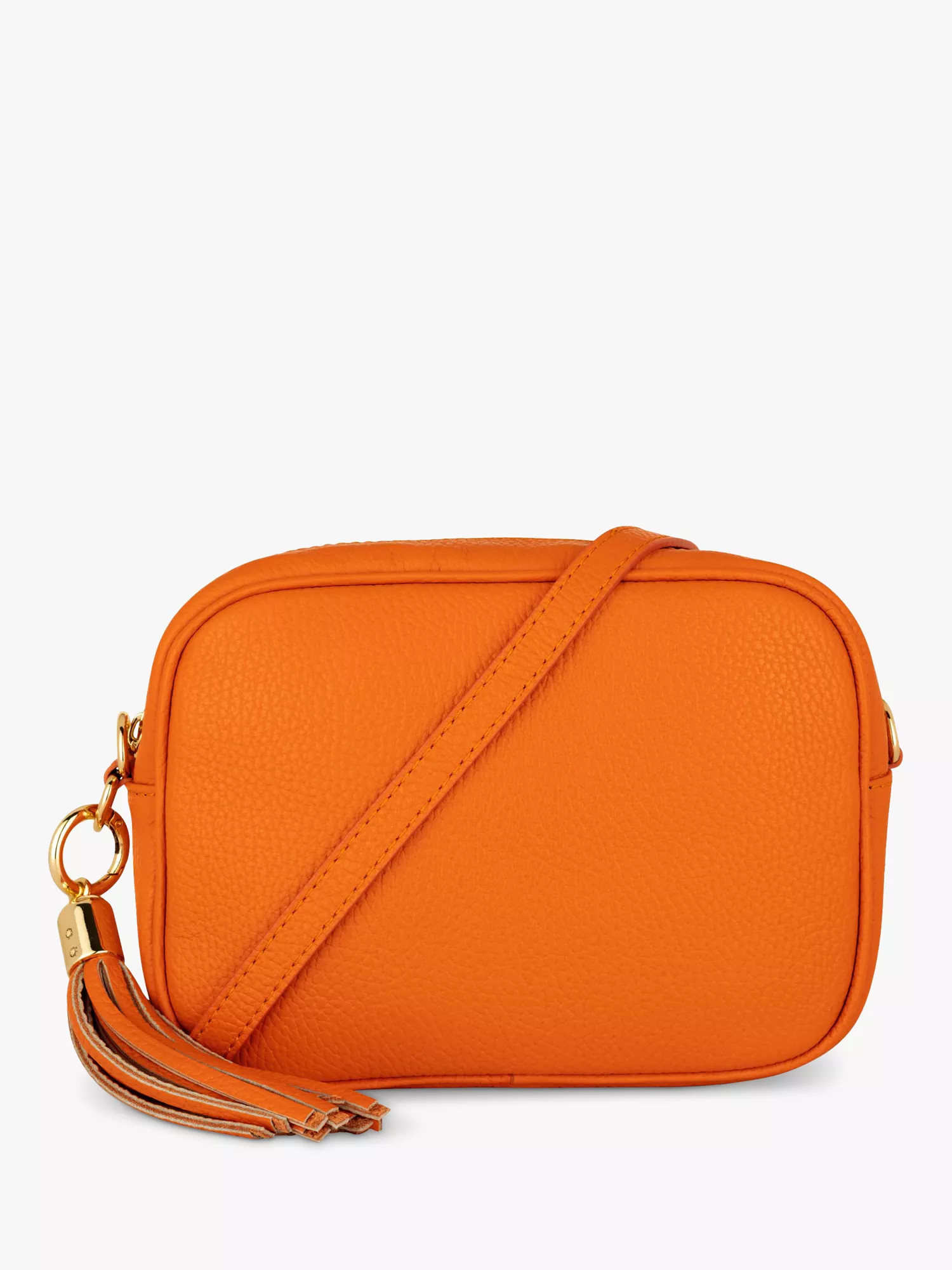 Leather Crossbody Camera Bag, Orange | John Lewis (UK)