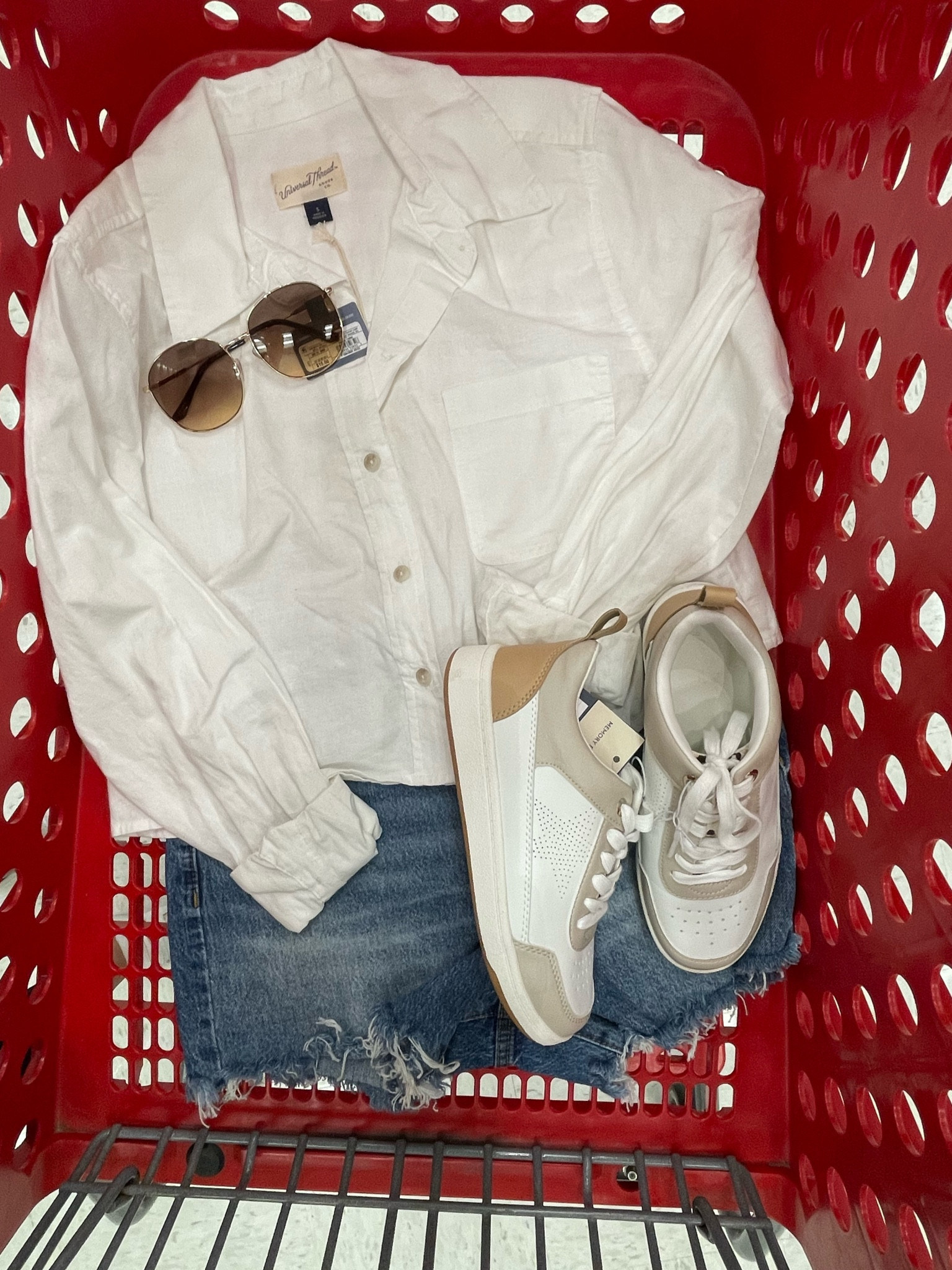 New outfit of the day from my latest video on Tiktok & reel on IG. Size down in the denim shorts & shoes & up in the shirt 

#LTKSeasonal #LTKstyletip #LTKshoecrush