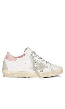 Golden Goose Super-Star Sneaker in White, Ice, & Light Pink from Revolve.com | Revolve Clothing (Global)