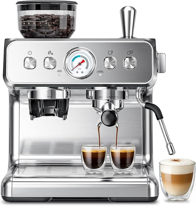 Kismile (2026 Upgrade Espresso Machine with Grinder, 20 Bar Expresso Coffee Machines with Milk Fr... | Amazon (US)