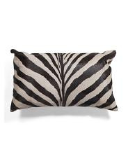 12x20 Leather Zebra Print Lumbar Pillow | New Arrivals | | TJ Maxx