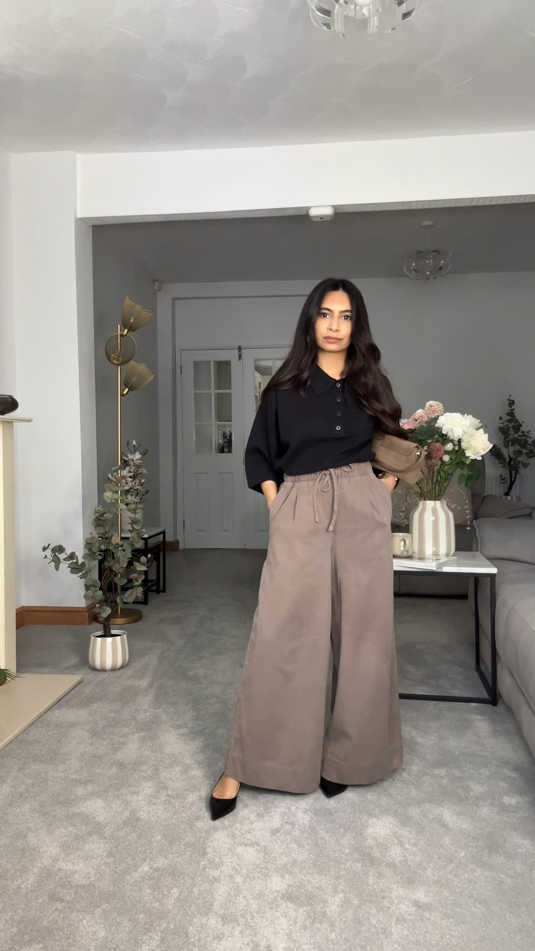 Petite Styling: wide-leg trousers and a simple knit will always be one of my favourite effortless combinations. 🤎 @ASOS 

#LTKpetite #LTKuk #LTKspring