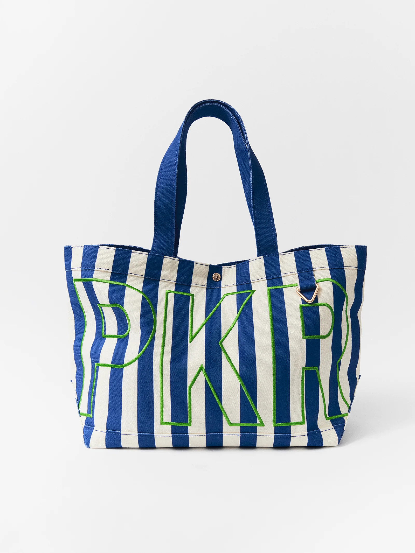 Striped Custom Alpha Tote - Harbor | BaubleBar