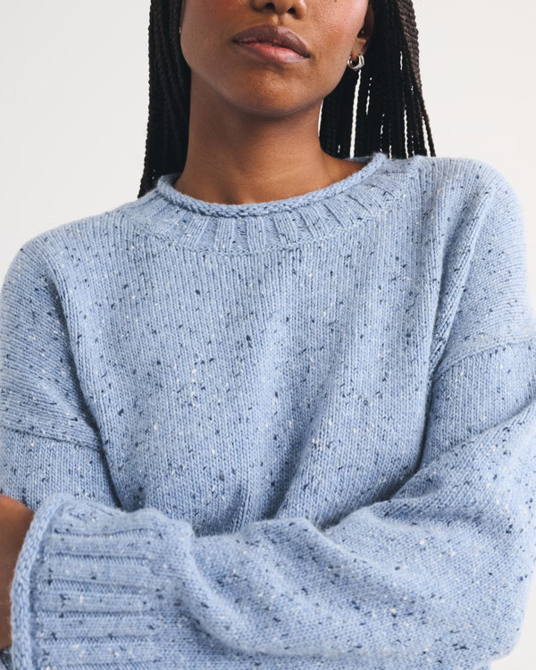 Wool-Blend Roll Neck Crew Sweater | Abercrombie & Fitch (US)