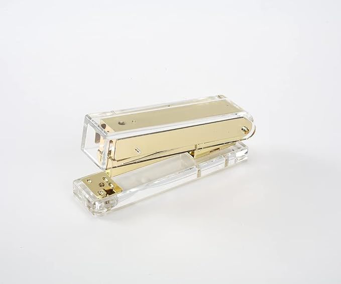 N-S Acrylic Gold Stapler Clear Metal Stapler with Classic Modern Design for Standard Staples(Gold... | Amazon (US)
