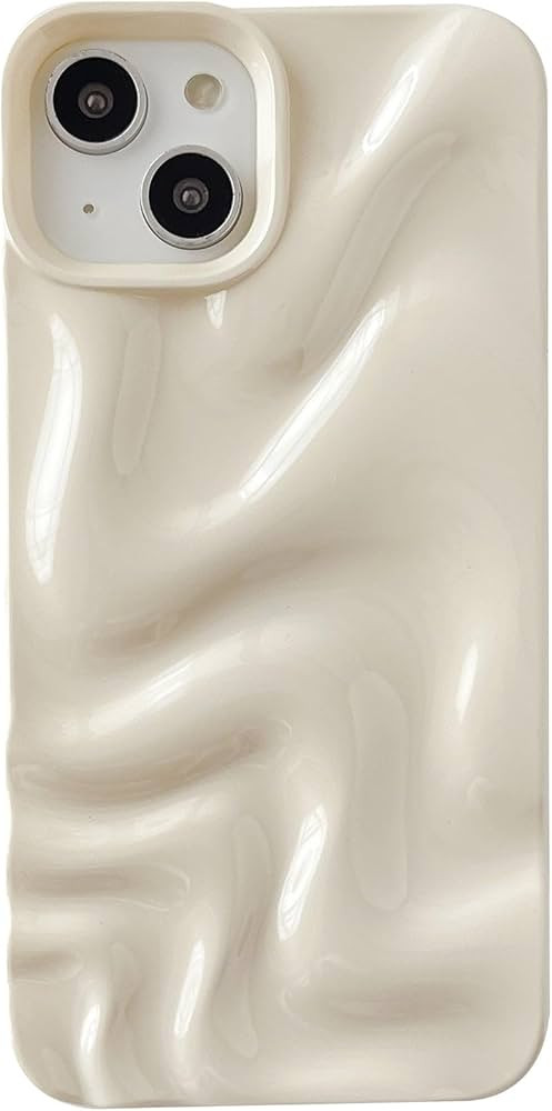 Caseative Water Ripple Pattern Wave Compatible with iPhone Case (Light White,iPhone 15) | Amazon (US)