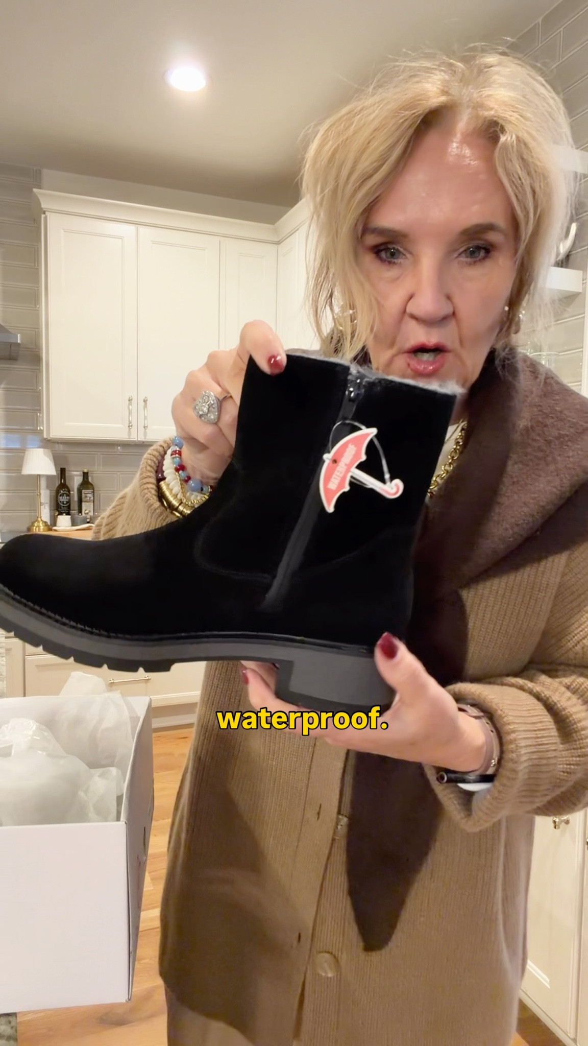 Great waterproof Chelsea boots! Only size up if you’re going to wear thick socks. 
Cashmere cardigan size large 
My triangle scarf if sold out. I have a few options linked 
Faux leather pants size 29 reg 
Jewelry 20% off code NANETTE20
Rothy’s size down 

Winter boots winter essentials 

#LTKOver40 #LTKFindsUnder100 #LTKootd