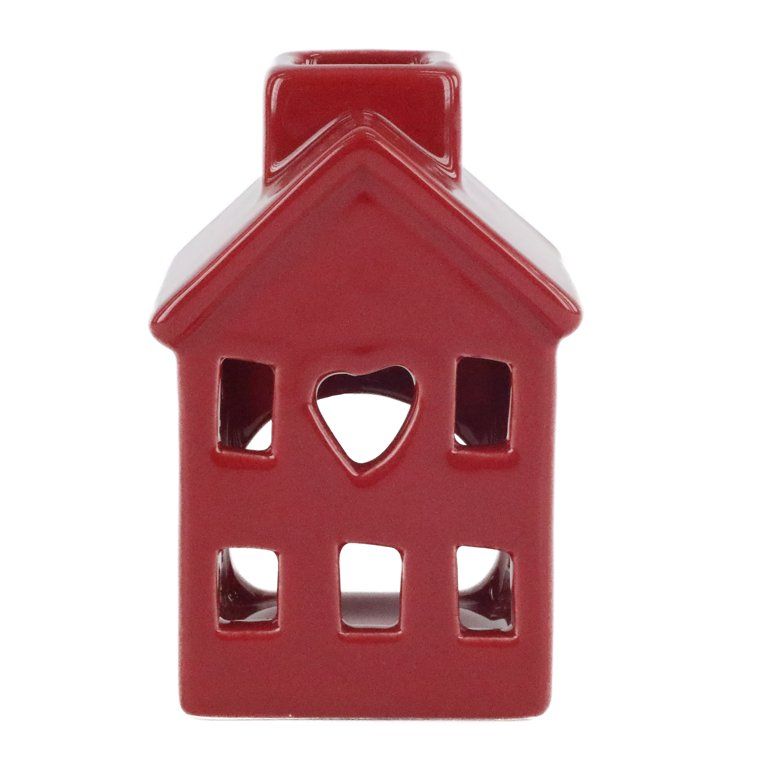 Way To Celebrate Valentine’s Day Ceramic House Tabletop Décor, Red | Walmart (US)