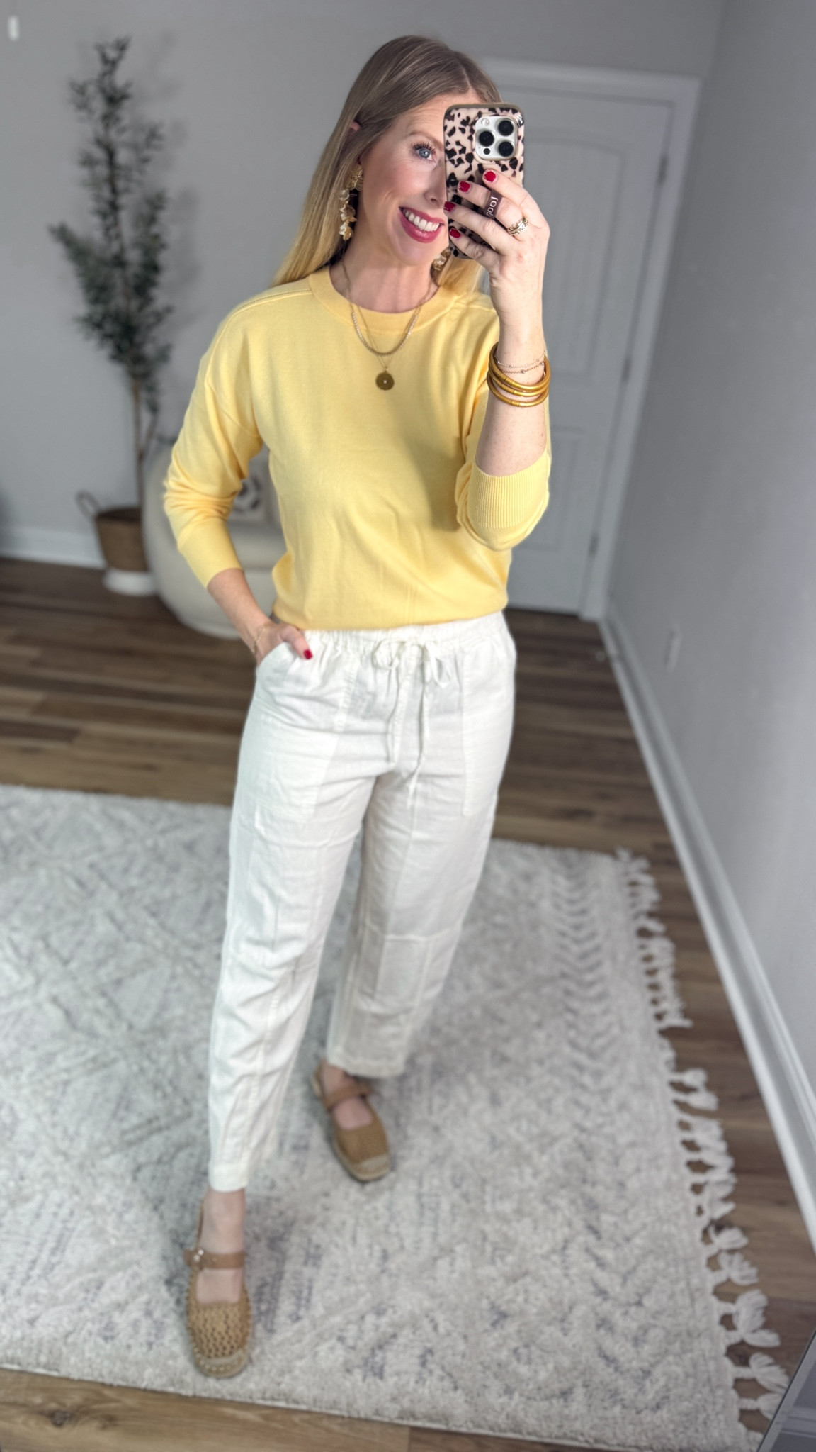 Weekend Walmart Wins try-on
Yellow sweater- small
Linen tapered pants- small 

#LTKgrwm #LTKootd