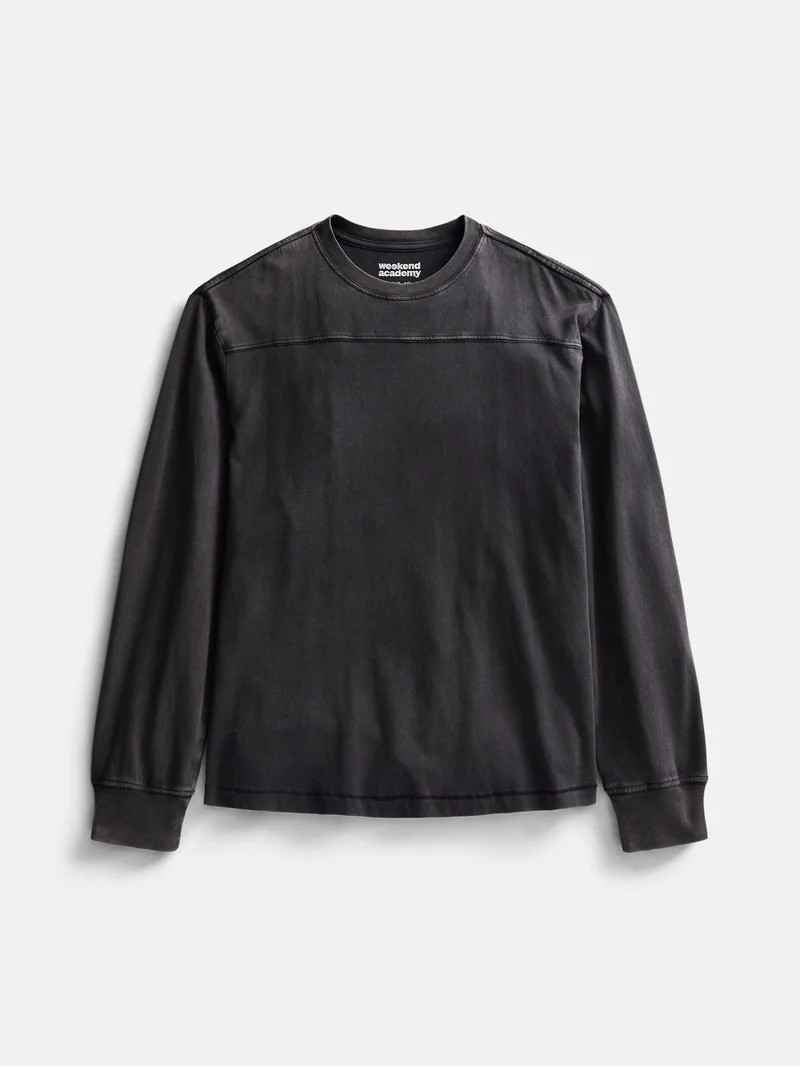 Weekend Academy Boys Football Yoke Tee with Long Sleeves, Sizes XS-XXL | Walmart (US)