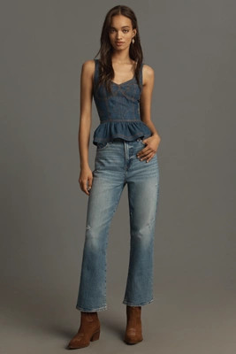 Pistola Ally High-Rise Crop Flare Jeans | Anthropologie (US)