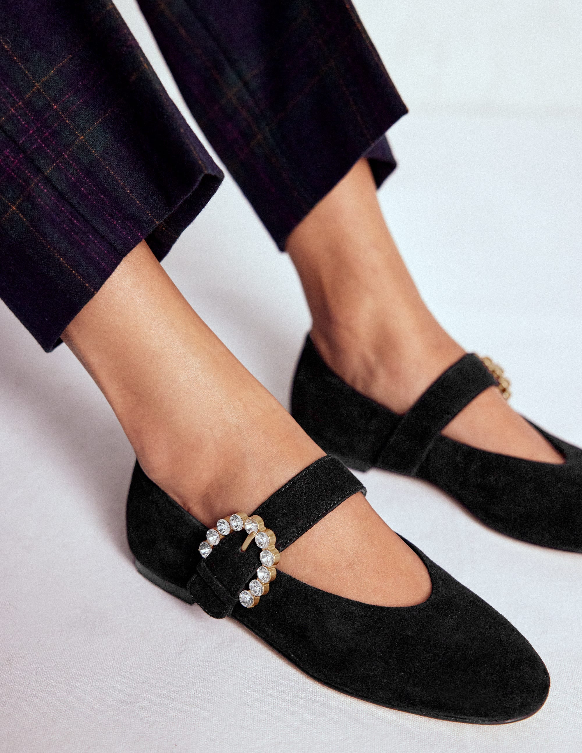 Kylie Flache Mary Janes mit Schnalle-Schwarz | Boden DE