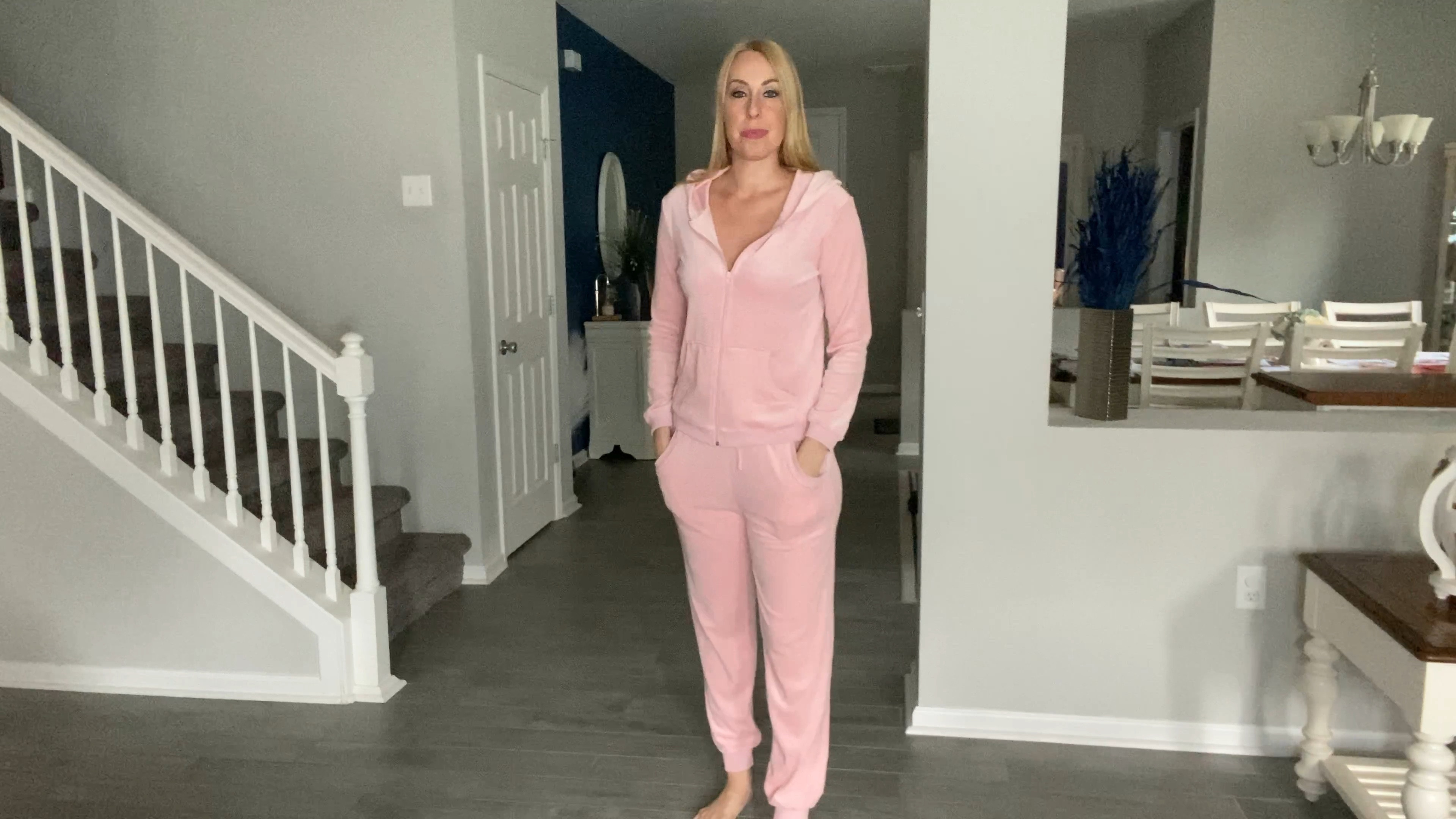 Velour suits never go out of style
💖 super soft and comfortable 
💖 hoodie and jogger 
💖 wearing size small and it fits true to size 

#LTKVideo #LTKFindsUnder50 #LTKStyleTip