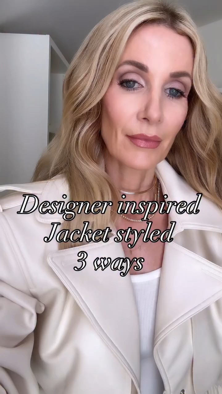 If you’re looking for a designer-inspired piece that looks far more expensive than it is, this jacket is it. 🤍✨

I’m getting major YSL vibes from this gorgeous vegan leather jacket. The perfectly cropped, oversized fit makes it one of the coolest jackets I’ve seen in a very long time. Plus, the beautiful ivory shade goes with absolutely everything.

I styled it three ways:

✨ With Quince chambray elastic-waist pants for an effortless, elevated everyday look.
✨ With a linen-blend skort that’s chic, modern, and perfect for warmer days.
✨ With Quince washable silk pants—a trend I’m loving right now. They’re incredibly comfortable, feel luxurious, and the washable silk makes them so easy to wear.

Everything runs true to size, and I’m wearing an XS in the jacket, pants, and skort.

Which look is your favorite? And how would YOU style this incredible designer-inspired jacket? 

 

#LTKgrwm #LTKSeasonal #LTKOver40