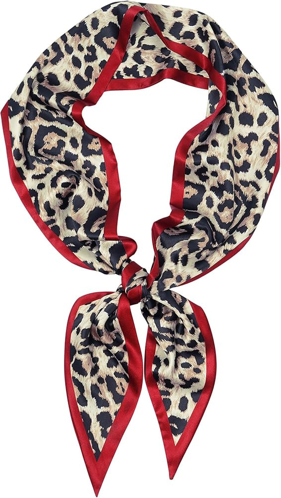 Mesovor Cherry Head Scarf Hair Neck Scarves for Women, Fashion Purse Bag Scarfs | Long Thin Satin... | Amazon (US)