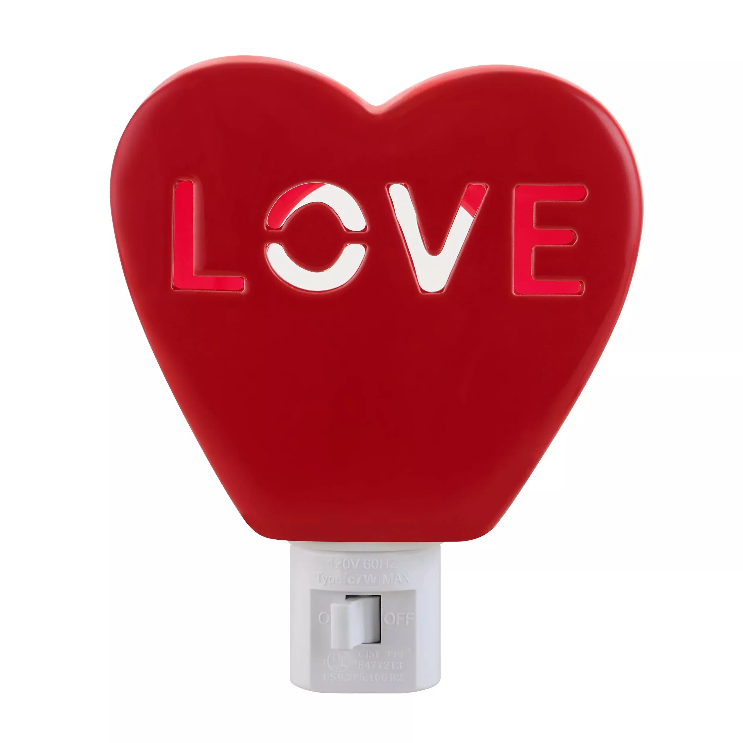 Miss Valentine Ceramic Candy Heart Love Red Nightlight - Walmart.com | Walmart (US)