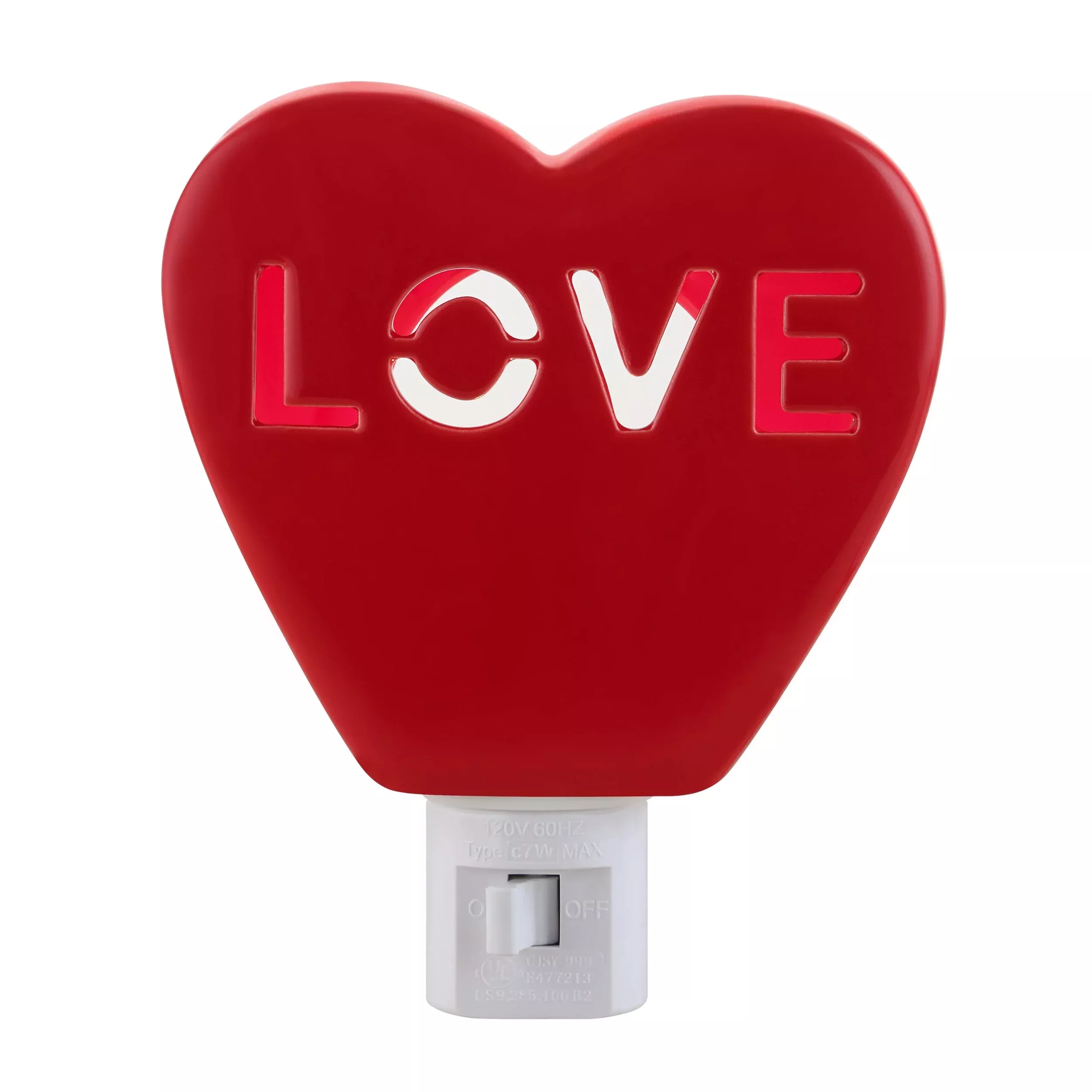 Miss Valentine Ceramic Candy Heart Love Red Nightlight - Walmart.com | Walmart (US)