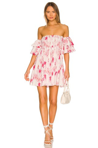 MISA Los Angeles Dina Dress in Abstract Rose Flora from Revolve.com | Revolve Clothing (Global)