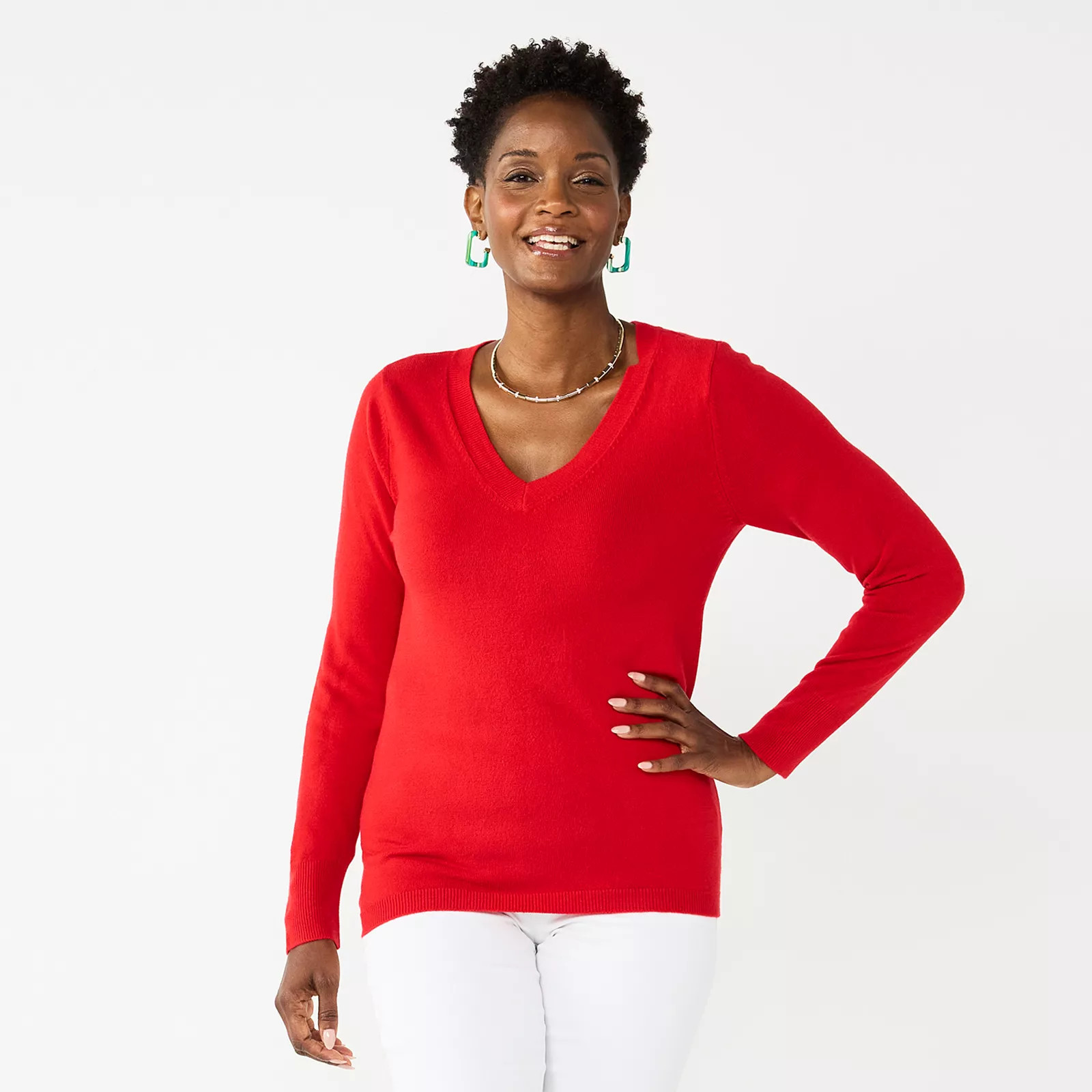 Women's Croft & Barrow® The Extra Soft V-Neck Sweater | Kohl's