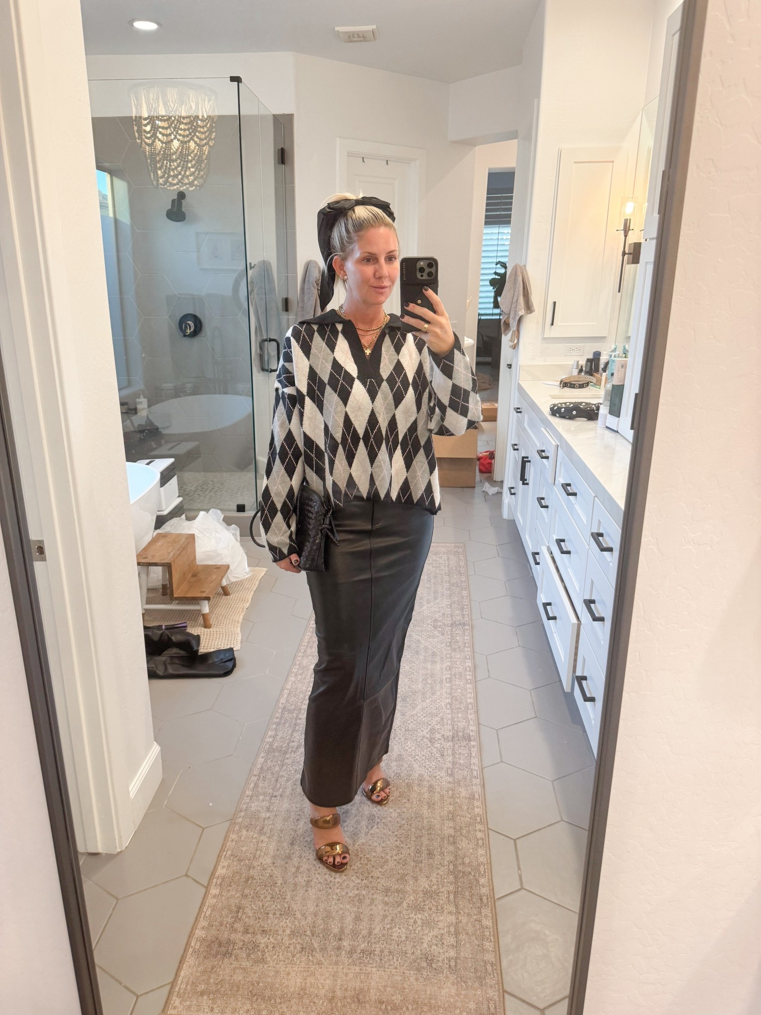 Holiday party ready with the most fun sweater, leather skirt and gold heels. 

#LTKHoliday #LTKSeasonal #LTKParties