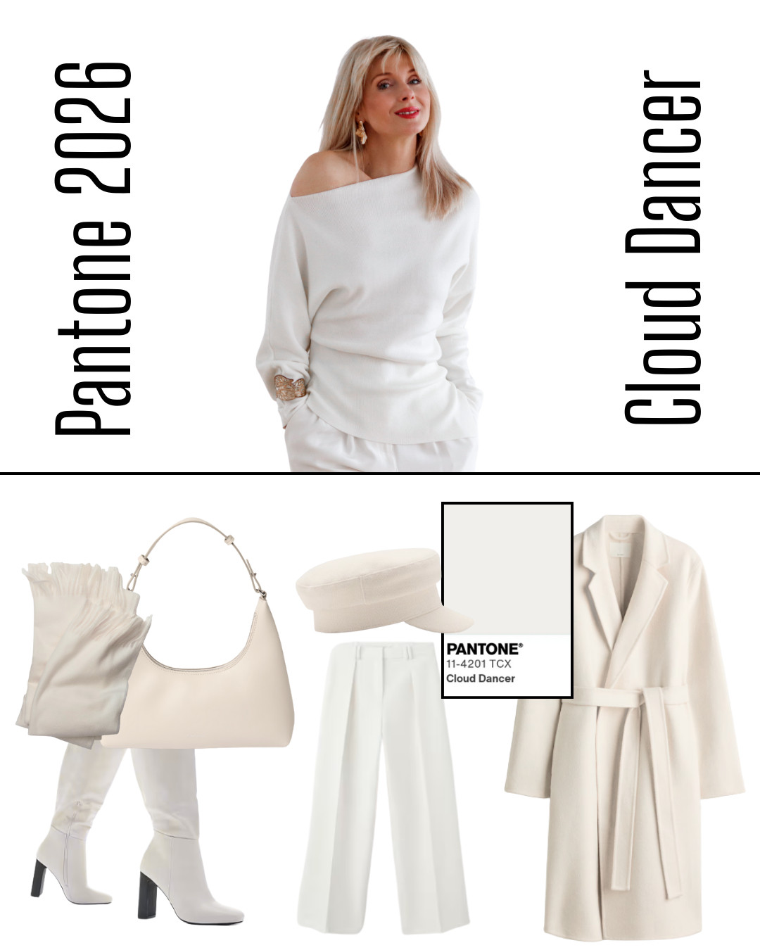 Trendfarbe 2026 Cloud Dancer- monochromer Look in Weiß 

 #LTKFashionMonth #LTKwinter #LTKstyletip