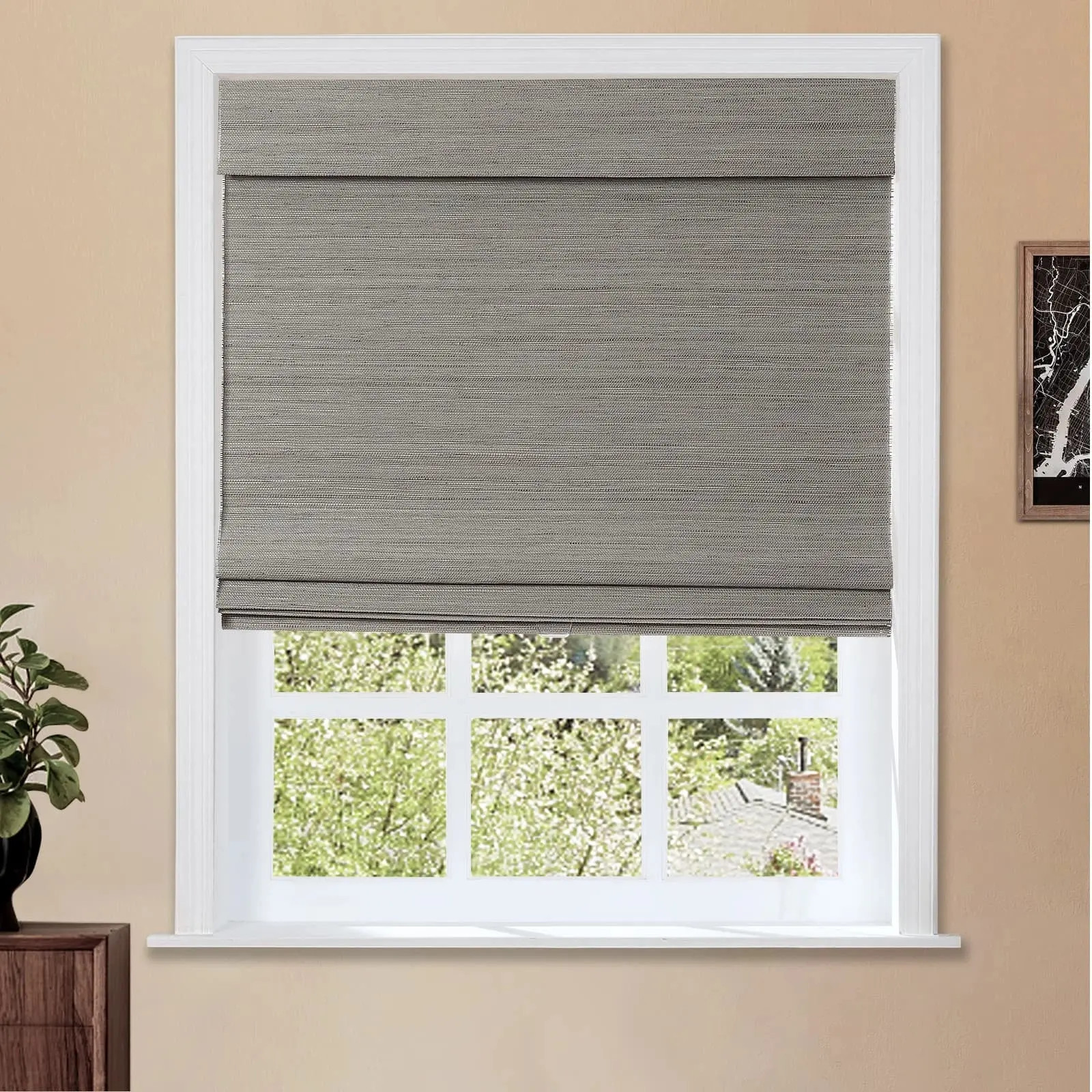 Natural Ramie Bamboo Woven Shade - Windswept | TWOPAGES