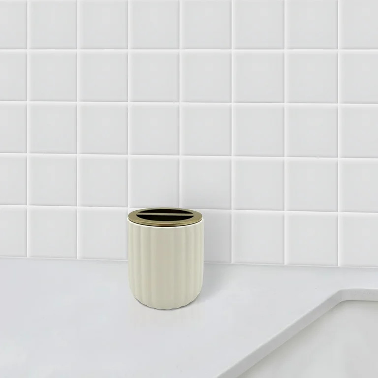 Beautiful by Drew Barrymore Toothbrush Holder - Off White | Walmart (US)