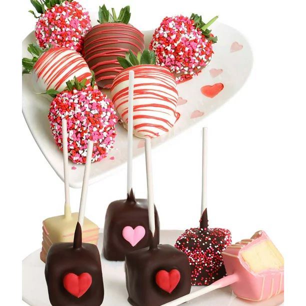 From You Flowers - Love Chocolate Covered Strawberries & Cheesecake Pops (12 pc) - Walmart.com | Walmart (US)