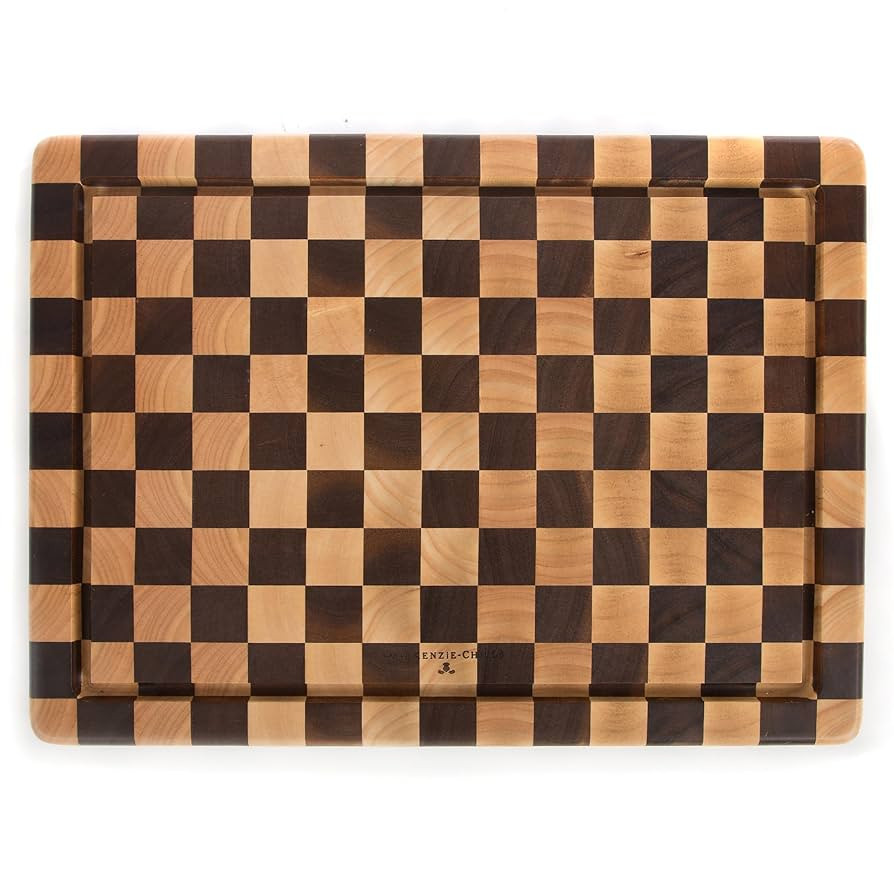 MACKENZIE-CHILDS Check Carving Board, Decorative Wooden Cutting Board, 13 Inches x 17 Inches | Amazon (US)