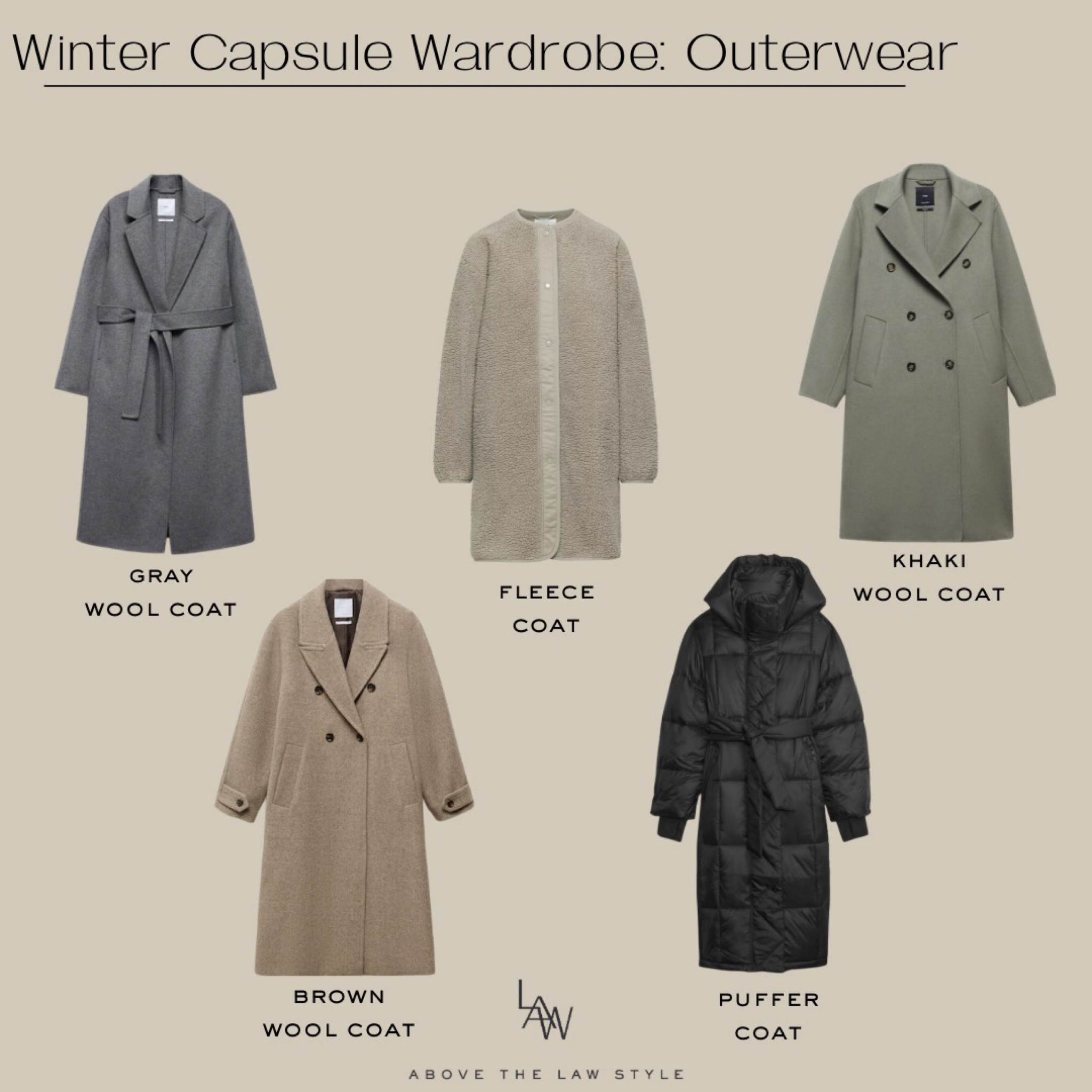 Winter Capsule Wardrobe: Outerwear 

#LTKfindsunder50 #LTKSeasonal #LTKfindsunder100