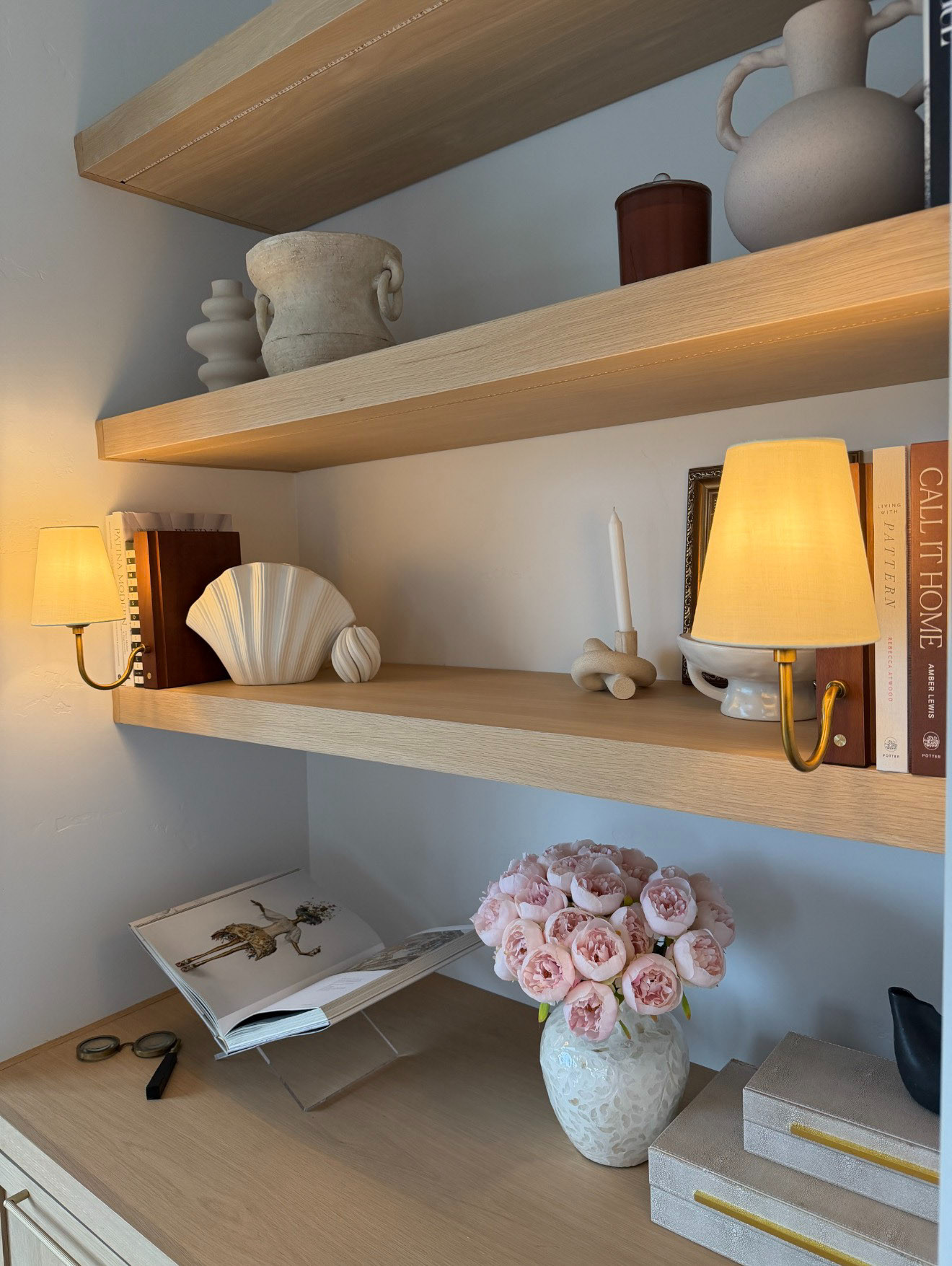 Add ambient lighting to any bookshelf with this stunning bookshelf lamp! It creates atmospheric illumination that gives that special touch with minimal effort!  

 #LTKHome