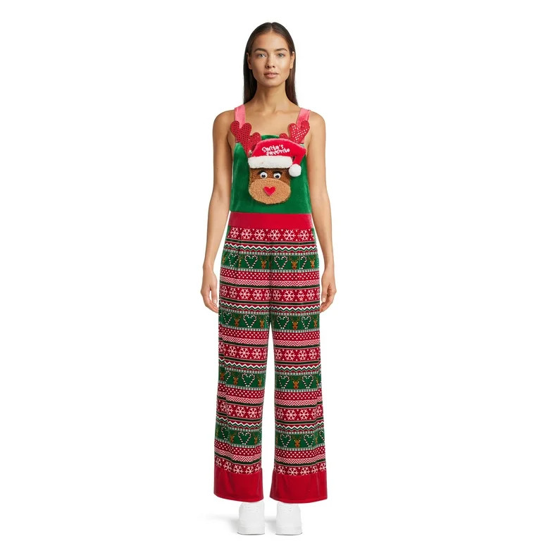 No Boundaries Juniors Rudolph Christmas Jumpsuit, Sizes XS-3XL | Walmart (US)