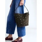 Free Assembly Women’s Grommet Bucket Bag, Smoky Olive | Walmart (US)