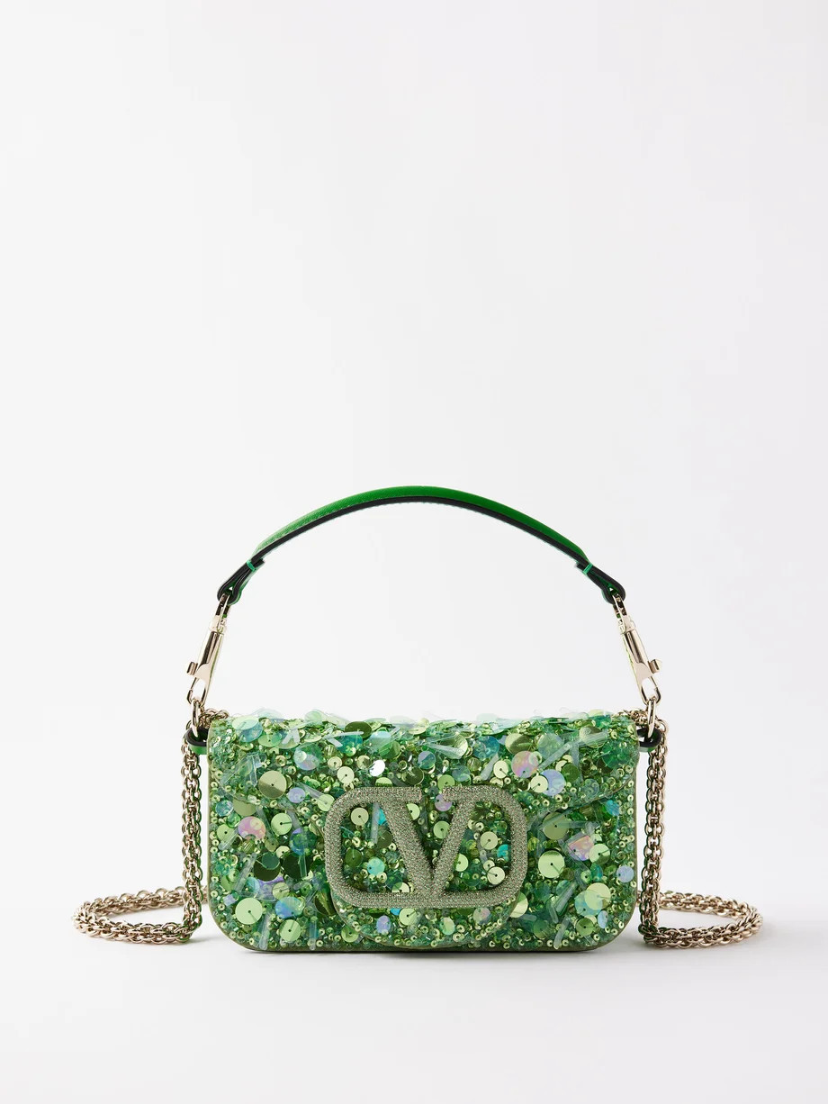 Locò small sequinned-leather shoulder bag | Matches (APAC)