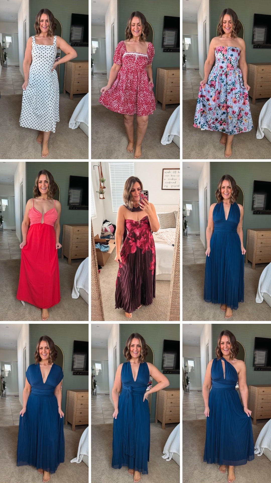 Abercrombie Spring dresses, code AFLTK

Polka dot dress, medium (could also do LG)
Short red dress, medium tall 
Lavender floral, medium (could also do LG)
2 tone coral, large (need a medium)
Pleated with scarf, large (need a medium)
Blue convertible dress, medium (AMAZING!)

Size 12, midsize, spring outfits, spring break, spring wedding, wedding guest dress, A&F, Easter dress, cocktail dress @abercrombie 

#LTKMidsize #LTKSpringSale #LTKWedding