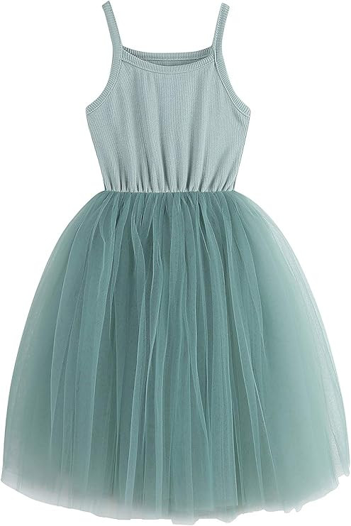 Baby Girls Tutu Dress Flutter Sleeve Toddler Sleeveless Princess Tulle Sundress | Amazon (US)
