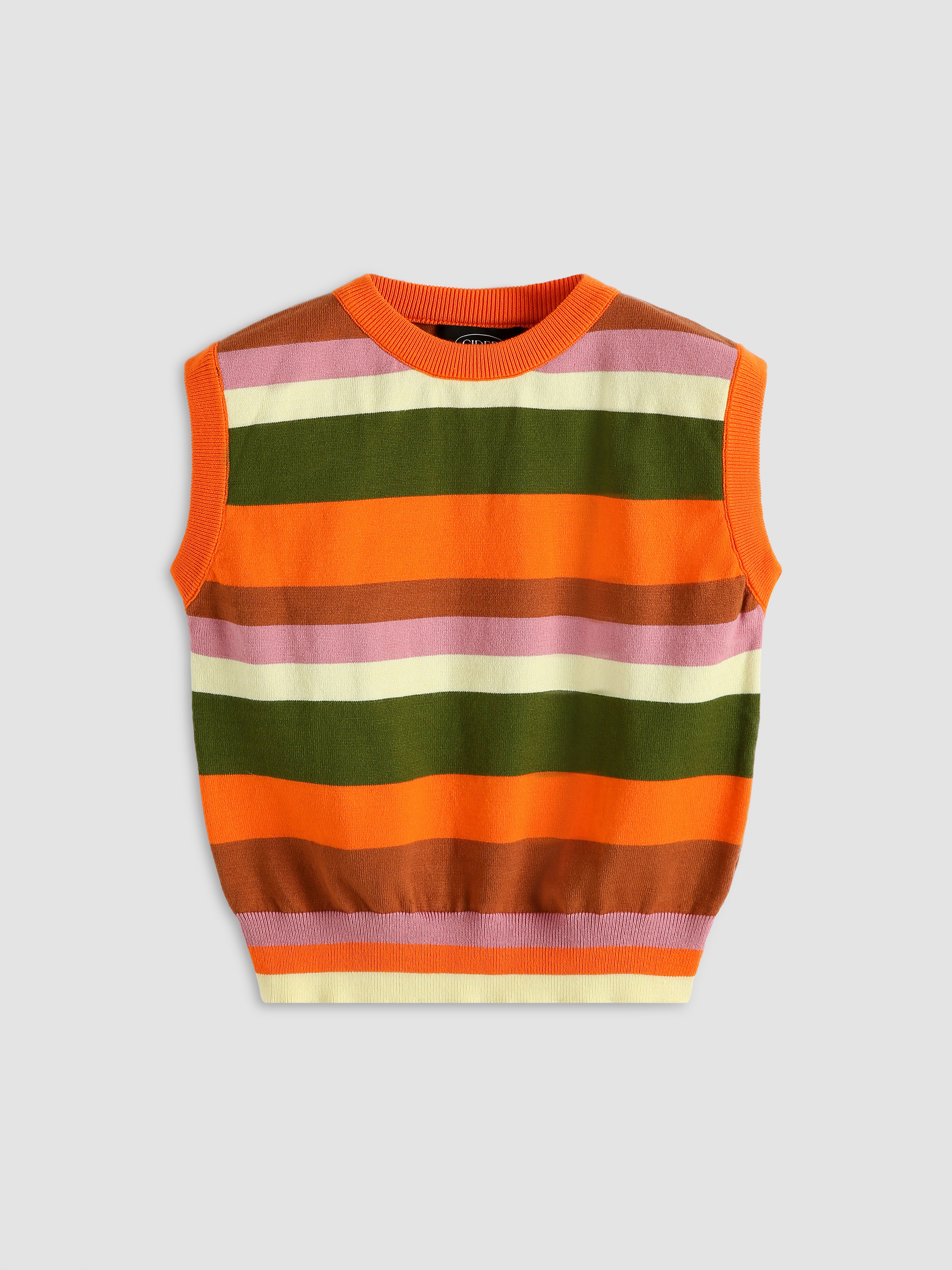 Rainbow Stripe Knit Vest - Cider | Cider