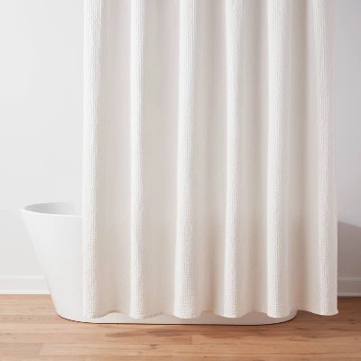 Waffle Weave Shower Curtain Ivory - Threshold™ | Target