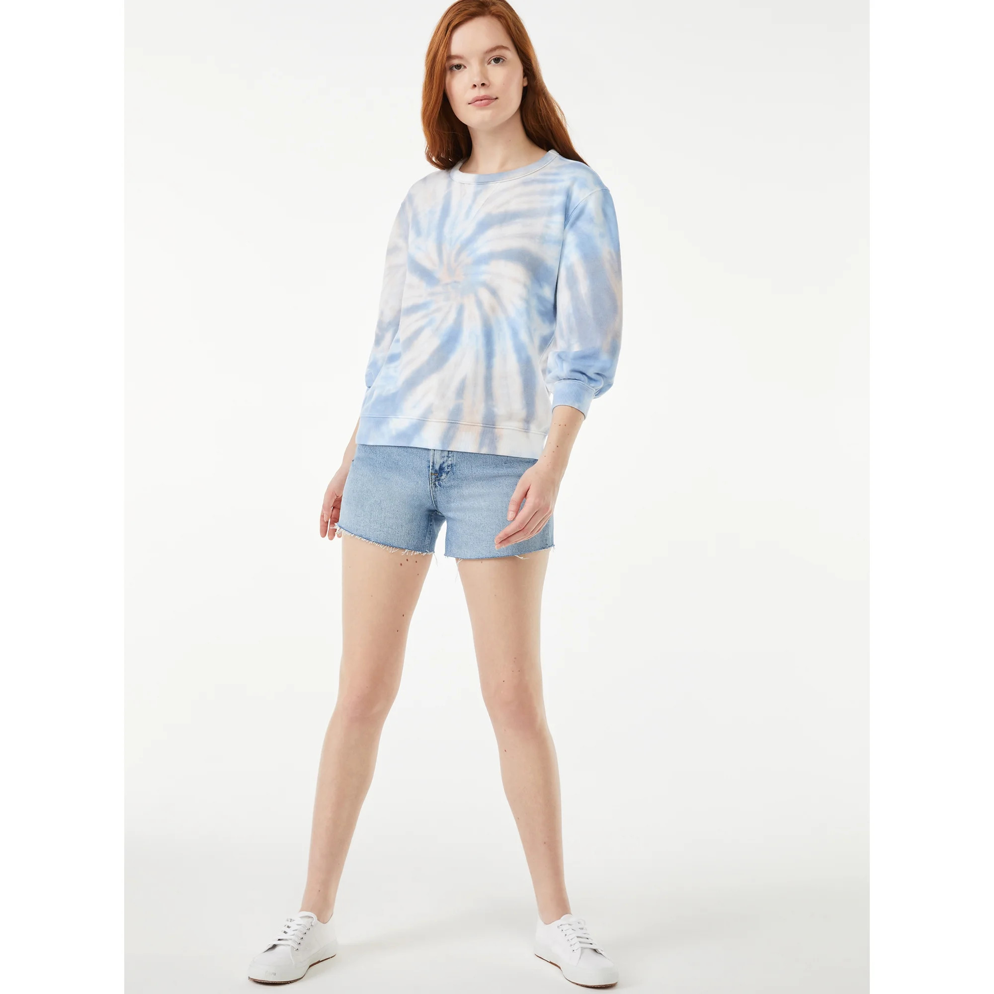 Free Assembly Women's Tie Dye Crewneck Sweatshirt | Walmart (US)