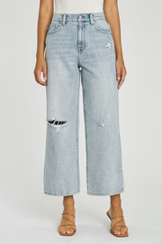 Loretta High Rise Wide Leg - Gaze Distressed | Pistola Denim